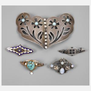 Konvolut Jugendstilschmuck
