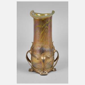 Jugendstilvase mit Metallmontur