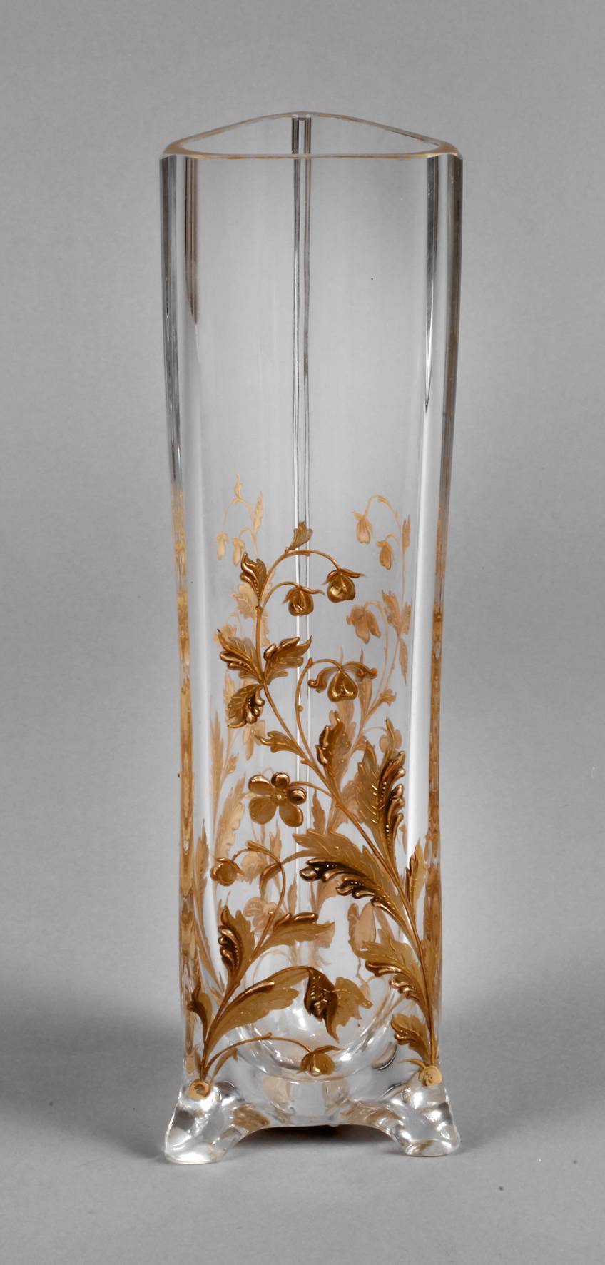 Jugendstilvase Reliefgoldmalerei