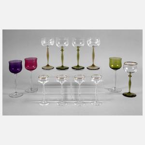 Konvolut Jugendstilgläser