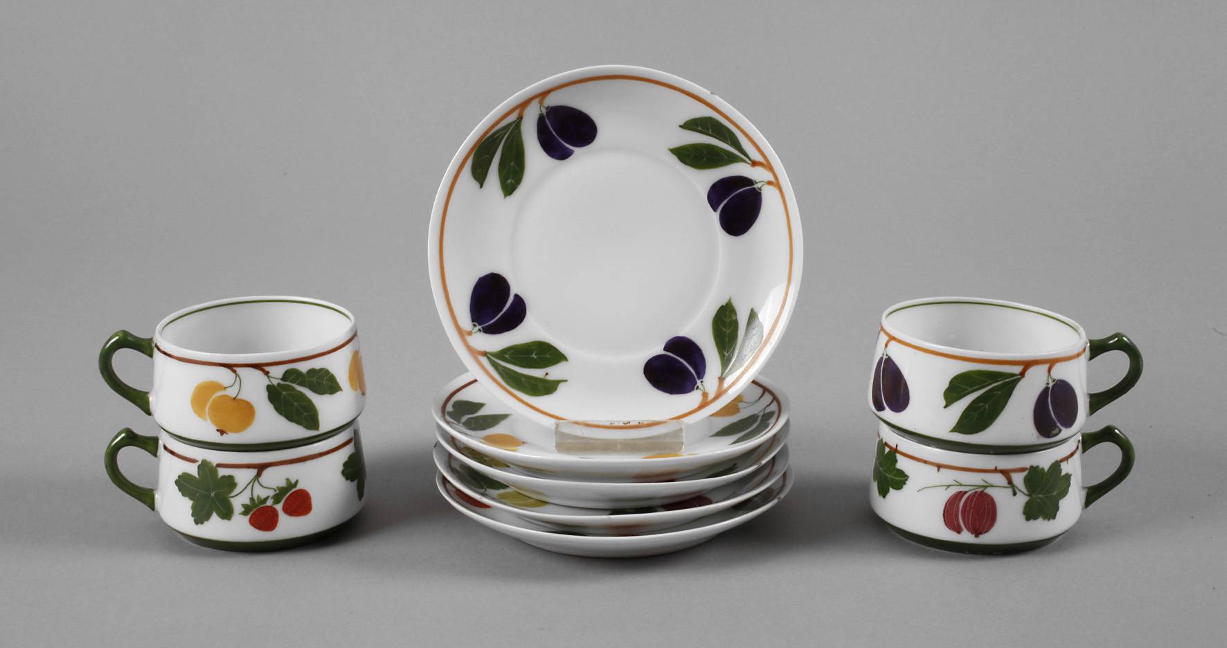 Baensch Lettin vier Mokkatassen Jugendstil