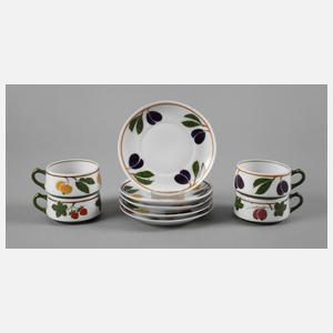 Baensch Lettin vier Mokkatassen Jugendstil