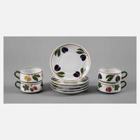 Baensch Lettin vier Mokkatassen Jugendstil111