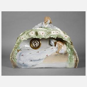 Figürliche Tischuhr Dornröschen