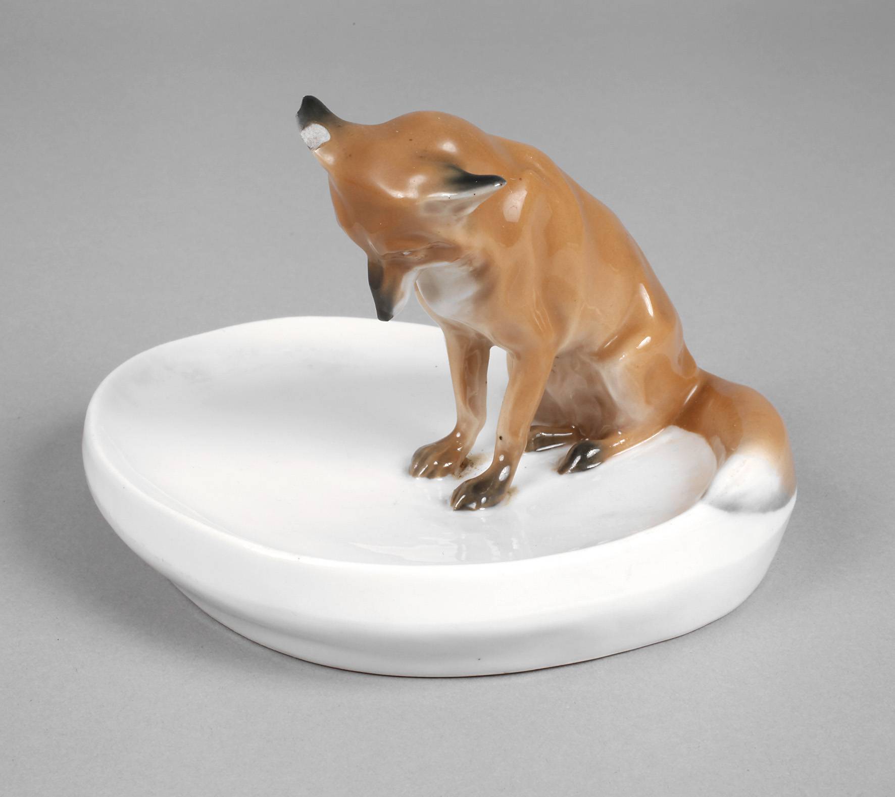 Meissen Fuchs auf Schale