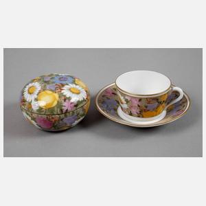 Nymphenburg Tasse und Dose