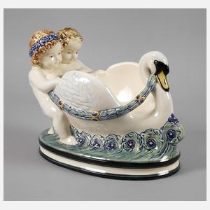 Karlsruhe Tafelaufsatz mit zwei Putten