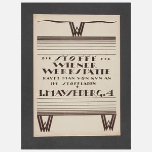 Seltenes Werbeblatt Wiener Werkstätte