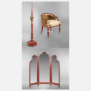 Drei Kleinmöbel Art deco