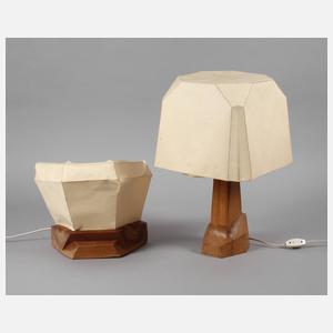 Zwei anthroposophische Tischlampen