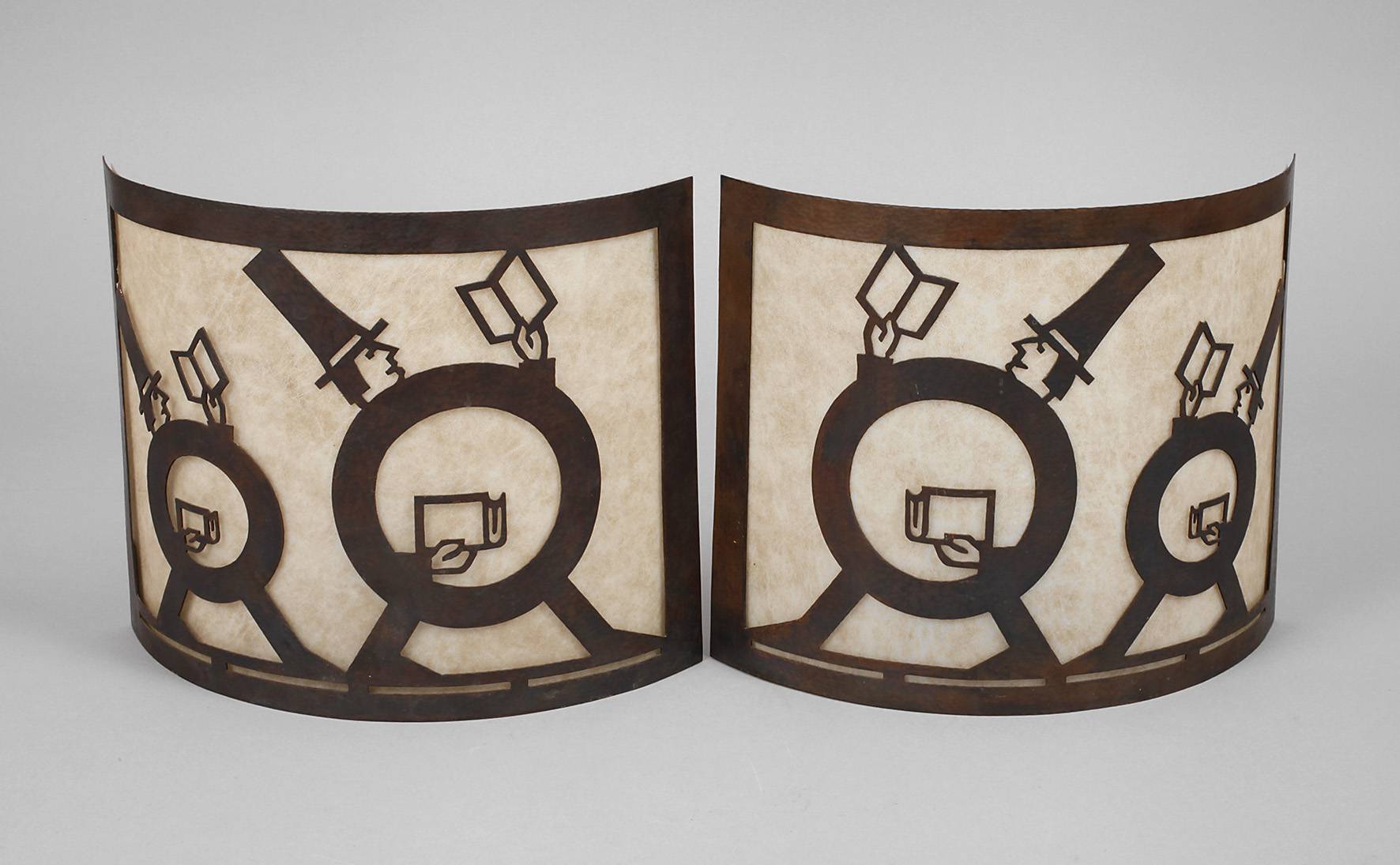 Zwei Wandlampen Art déco