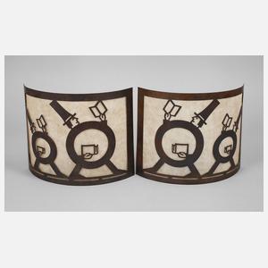 Zwei Wandlampen Art déco