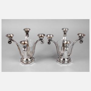 Christofle Paar Tafelaufsätze Art déco