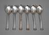 Sechs Speiselöffel Silber