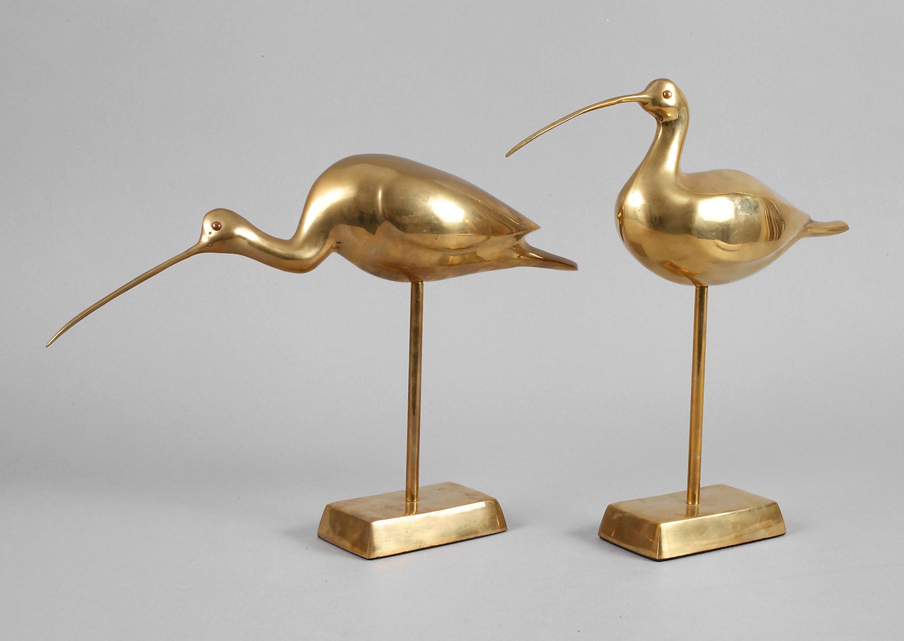 Zwei Ibisvögel Art déco