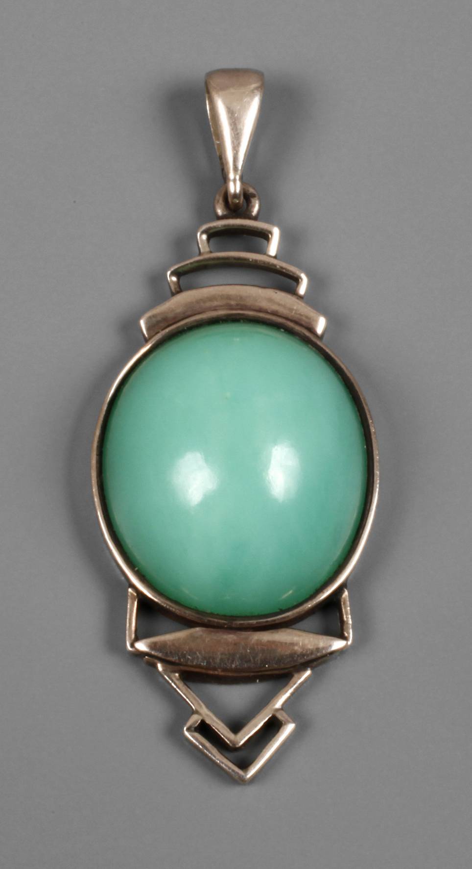 Art Déco Anhänger mit Chrysopras