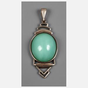 Art Déco Anhänger mit Chrysopras