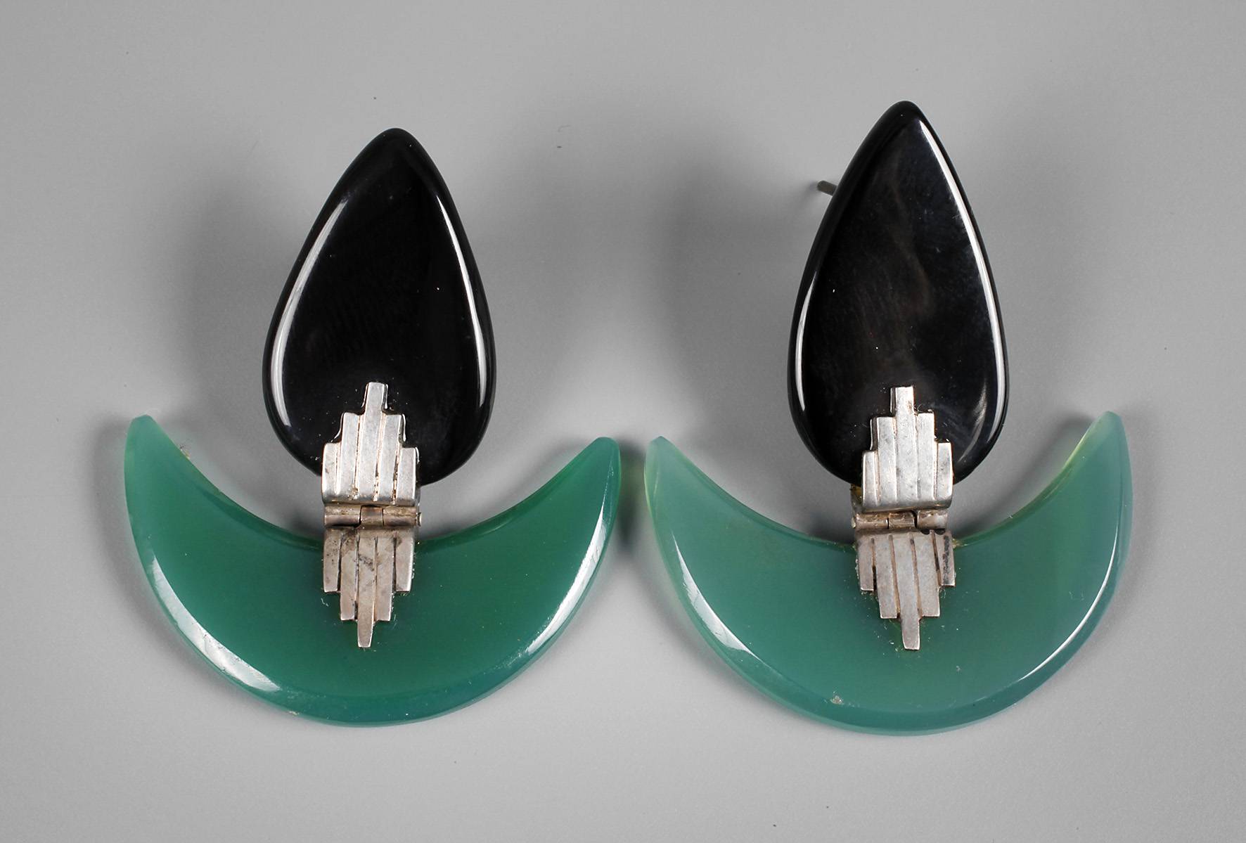 Paar Ohrringe Art déco