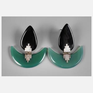 Paar Ohrringe Art déco