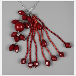 Ungewöhnlicher Anhänger Art déco an Silberkette