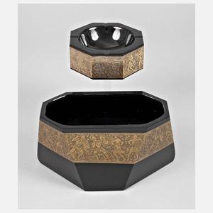 Moser Karlsbad Jardiniere und Aschenbecher