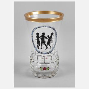 Steinschönau Becherglas Schattenmalerei