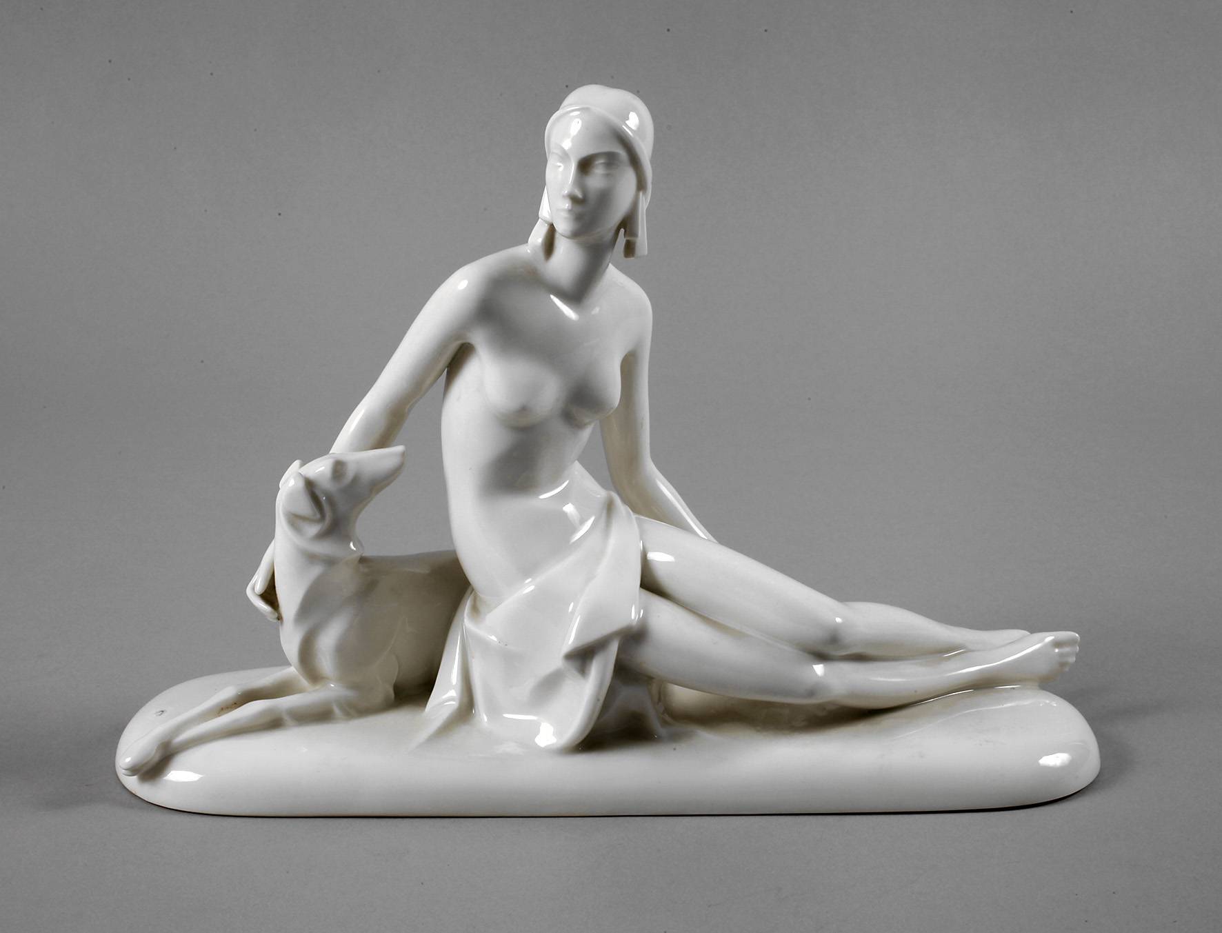 Rosenthal Diana mit Hund