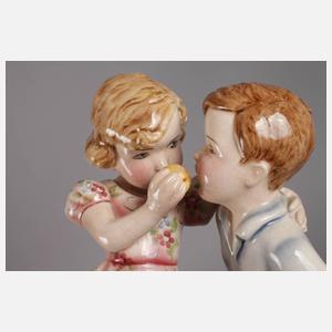 Goldscheider Wien Kinderpaar