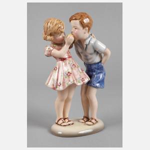 Goldscheider Wien Kinderpaar