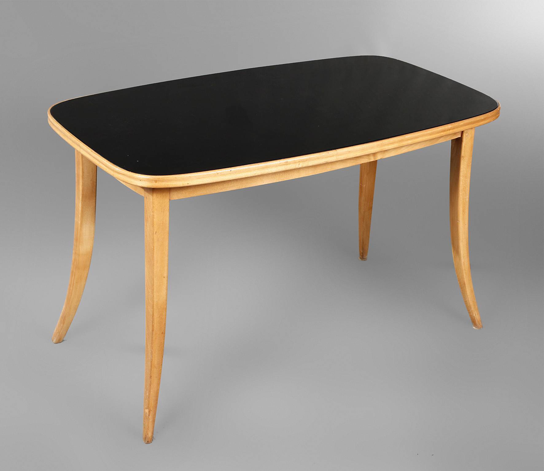 Tisch mit Glas Oswald Haerdtl attr.