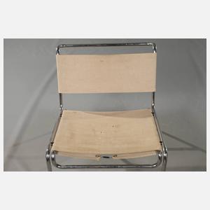 Paar Stahlrohrsessel