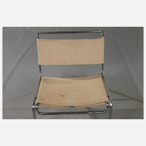 Paar Stahlrohrsessel