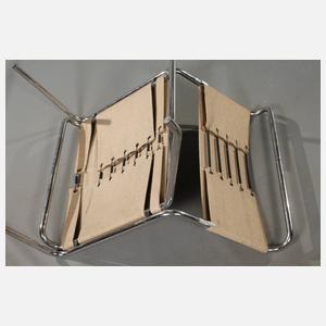 Paar Stahlrohrsessel