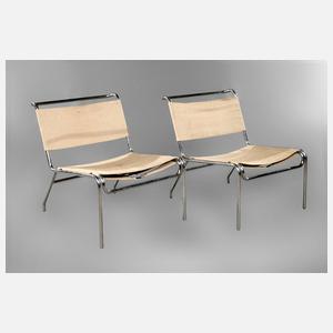 Paar Stahlrohrsessel