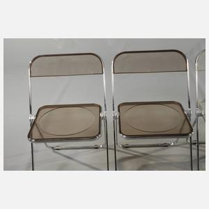 4 Plia Stühle, Giancarlo Piretti