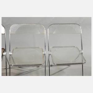 4 Plia Stühle, Giancarlo Piretti