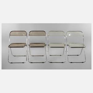 4 Plia Stühle, Giancarlo Piretti