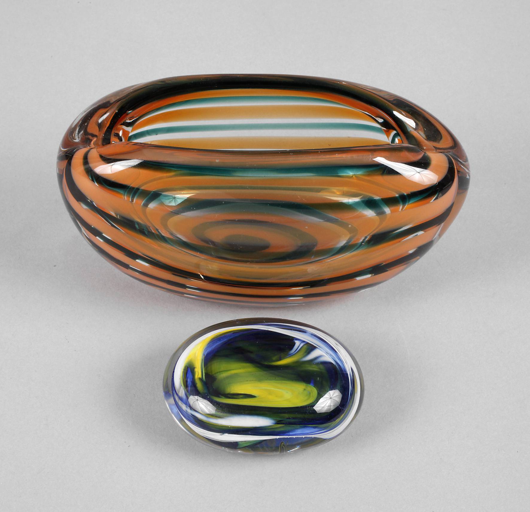 Murano Aschenschale und Paperweight