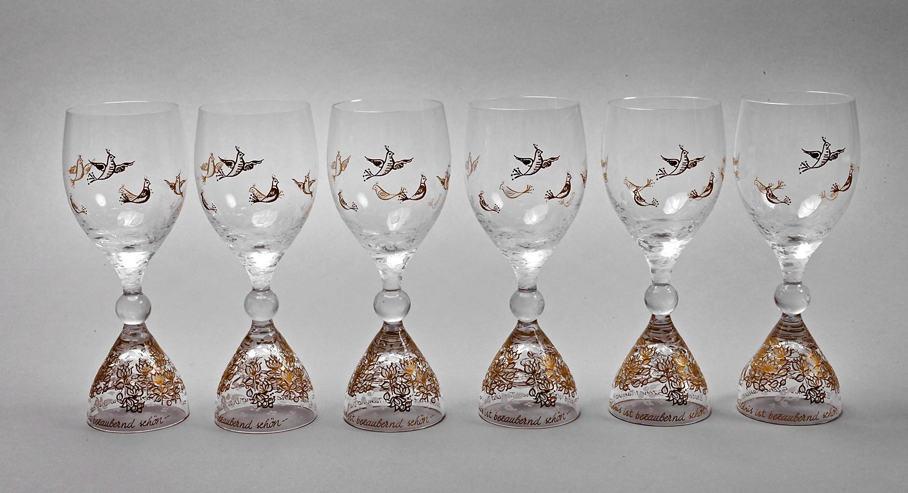 Rosenthal sechs Weingläser Bjørn Wiinblad