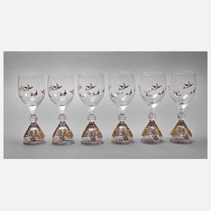 Rosenthal sechs Weingläser Bjørn Wiinblad