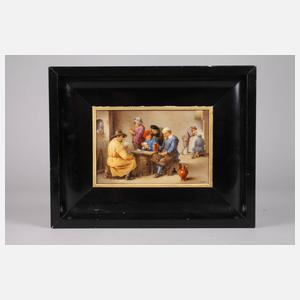 Hutschenreuther Porzellanbild Bauernschänke