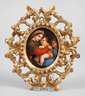 Italien kleine Wandbildplatte Madonna della Sedia