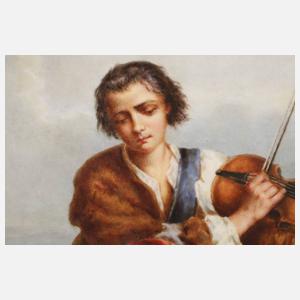 Porzellanbildplatte ”Schmerzvergessen” nach Louis Gallait