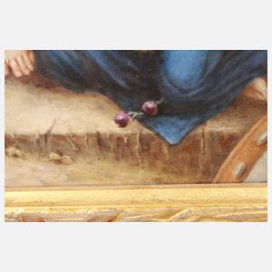 Porzellanbildplatte ”Schmerzvergessen” nach Louis Gallait