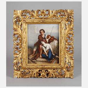 Porzellanbildplatte ”Schmerzvergessen” nach Louis Gallait