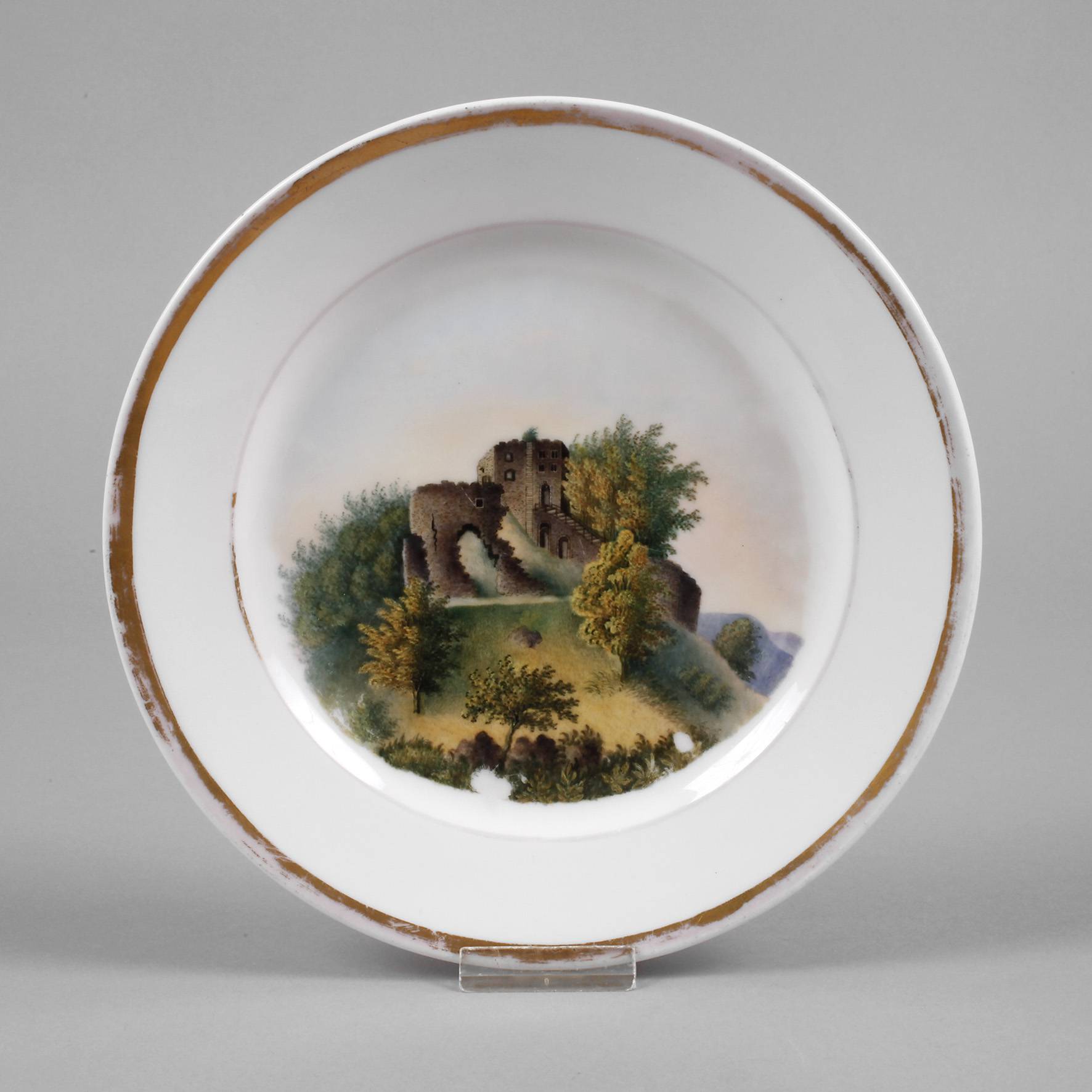 Thüringen Ansichtenteller Burgruine Liebenstein