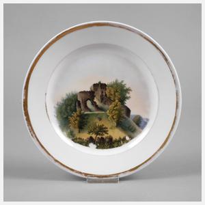 Thüringen Ansichtenteller Burgruine Liebenstein