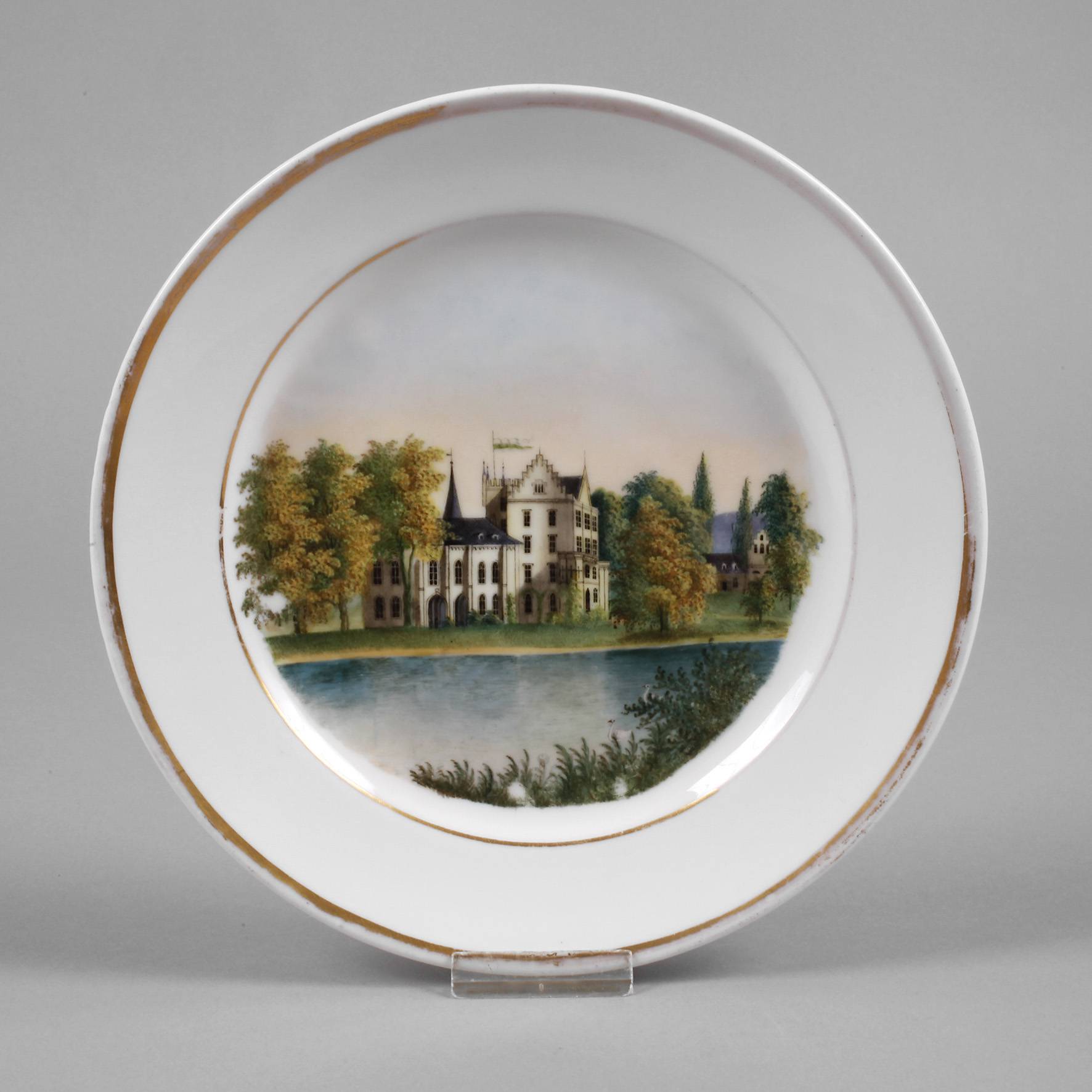 Thüringen Ansichtenteller Reinhardsbrunn bei Gotha