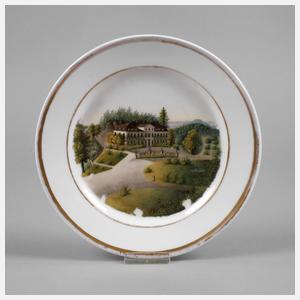 Thüringen Ansichtenteller Schloss Altenstein bei Meiningen