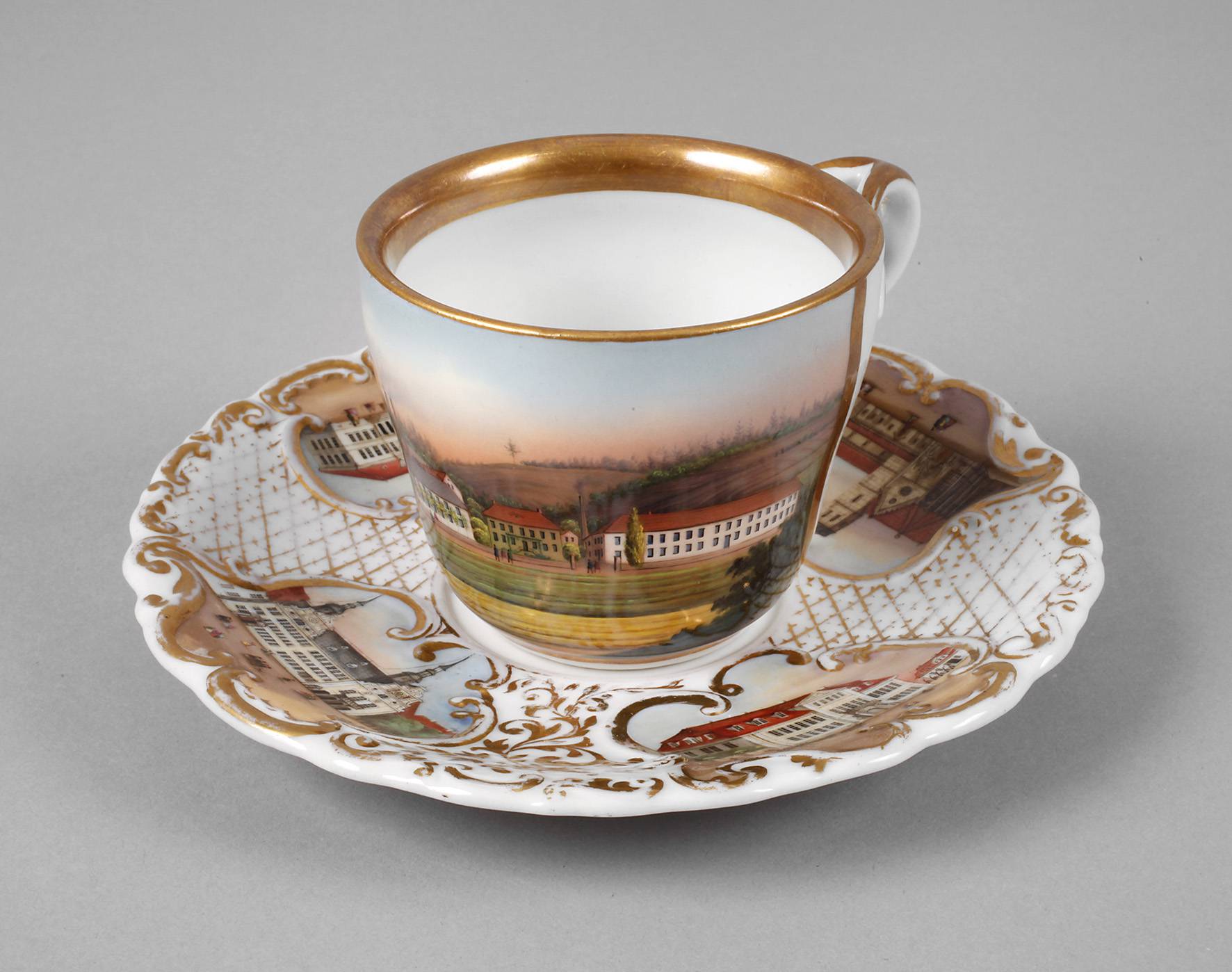 Ansichtentasse Heinrichshall und Arnstadt